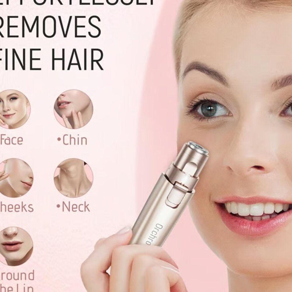 NEW Rechargeable 2-in-1 Facial Hair Remover for Women